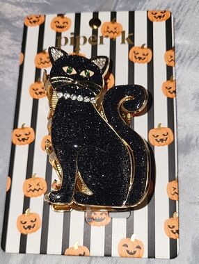 Piper K Black Cat Hair Clip Brand New